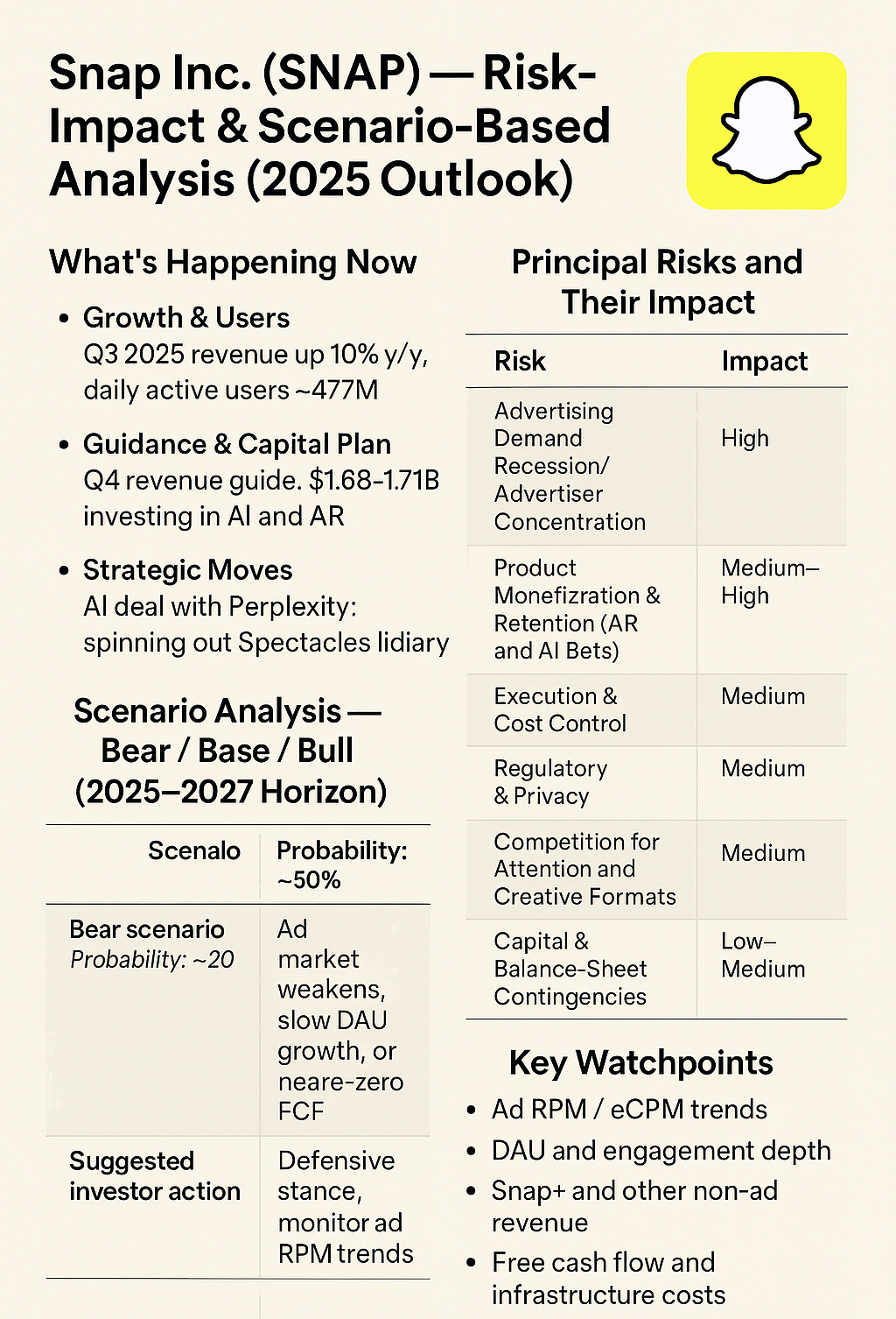 Should I trade Snap Inc. or SNAP? A Risk-Impact and Scenario-Based Analysis